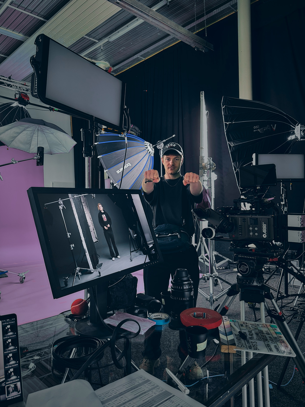 image of professionals discussing strategy around a smart board