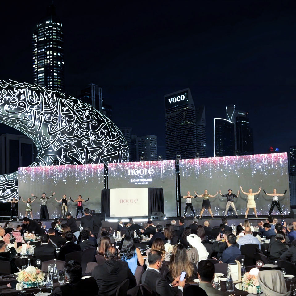 image of a film festival light installation