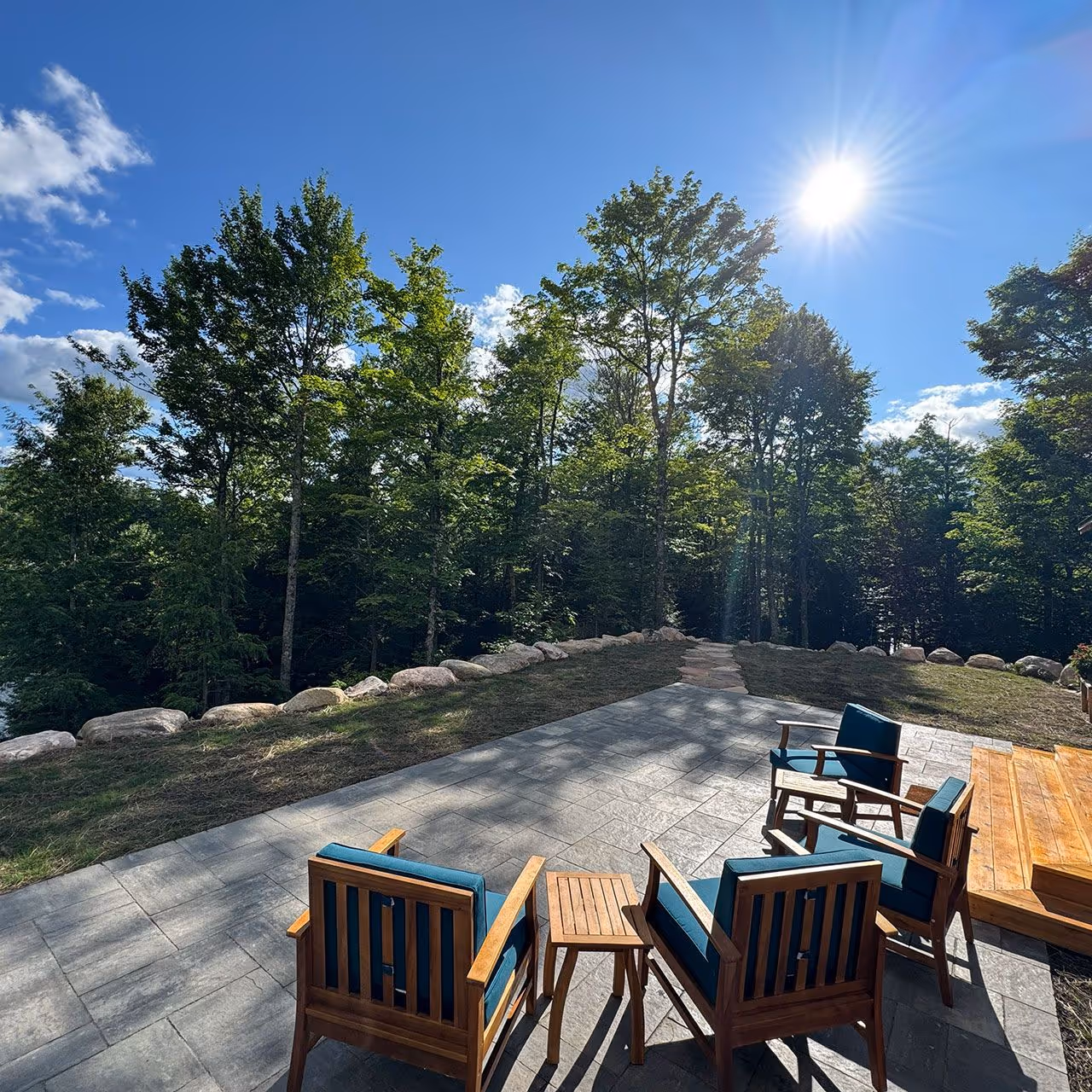 Paver patio design and build in Essex County NY