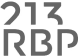 213 RBP text logo in stylized font.