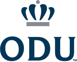 Old Dominion University logo featuring a stylized crown above the letters ODU.
