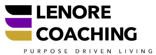 Lenore Coaching logo with tagline Purpose Driven Living.