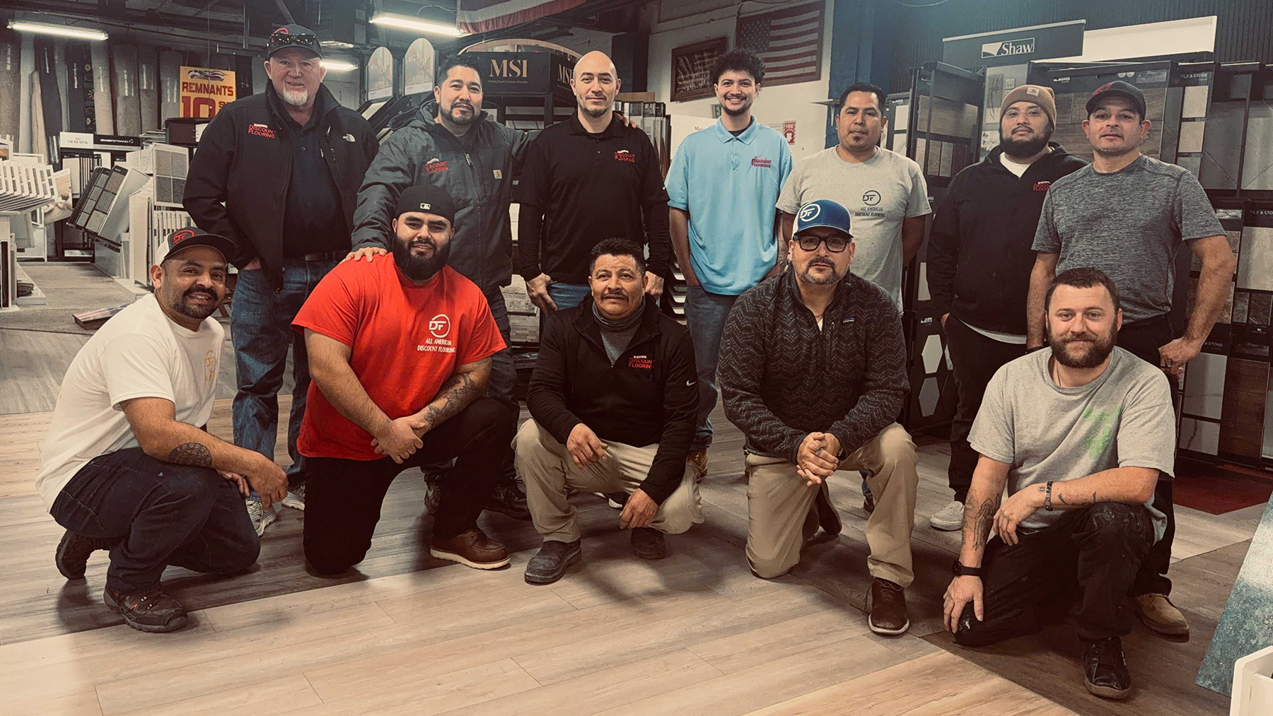 All American Team in Yakima Showroom