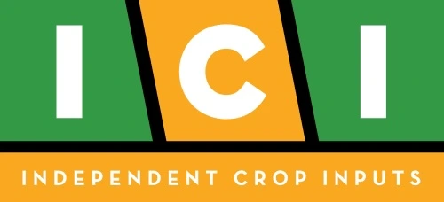 Logo with letters I, C, I in green and orange blocks, with text 'Independent Crop Inputs' below.