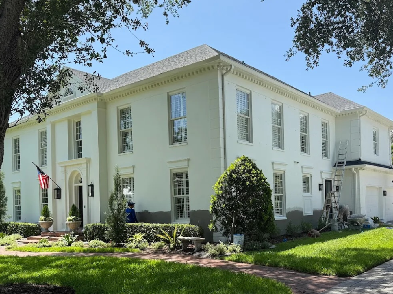 [background image] funeral home exterior