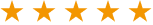 Five orange stars in a horizontal row representing a five-star rating.
