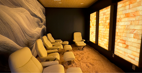 Calming atmosphere of Salt Room Salt Wellness