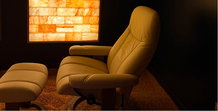 Calming atmosphere of Salt Room Salt Wellness