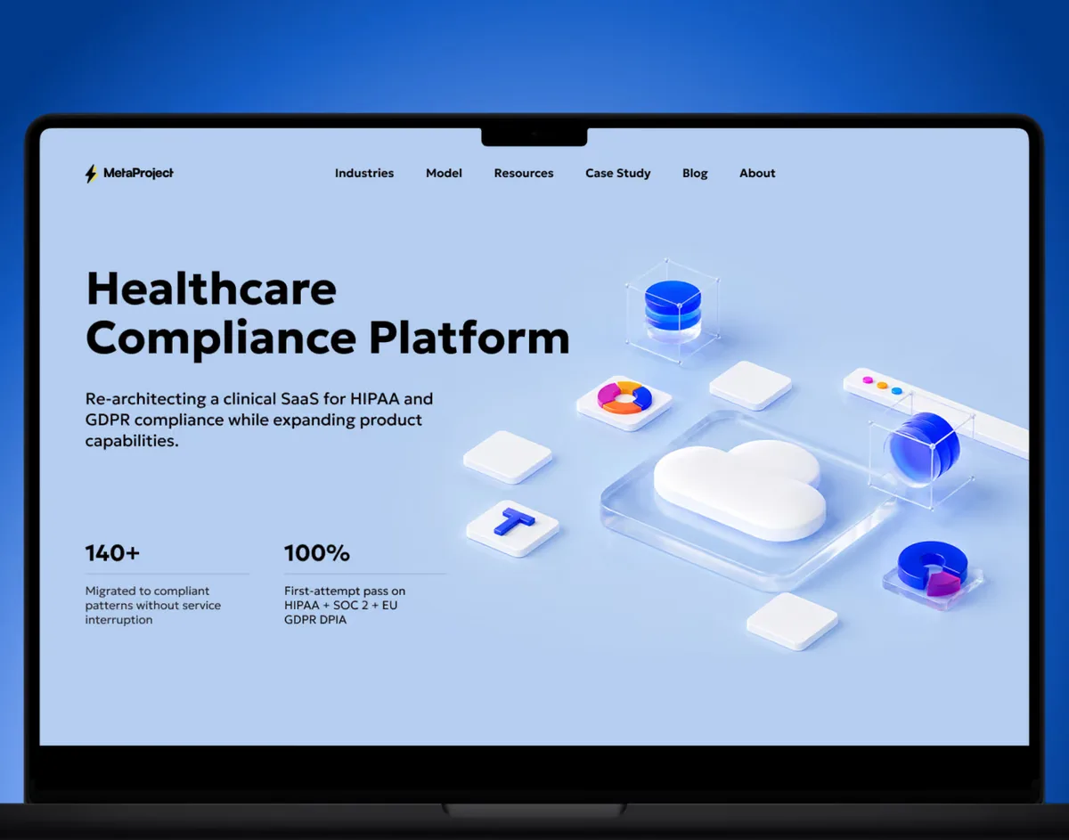 Clinical SaaS compliance platform dashboard