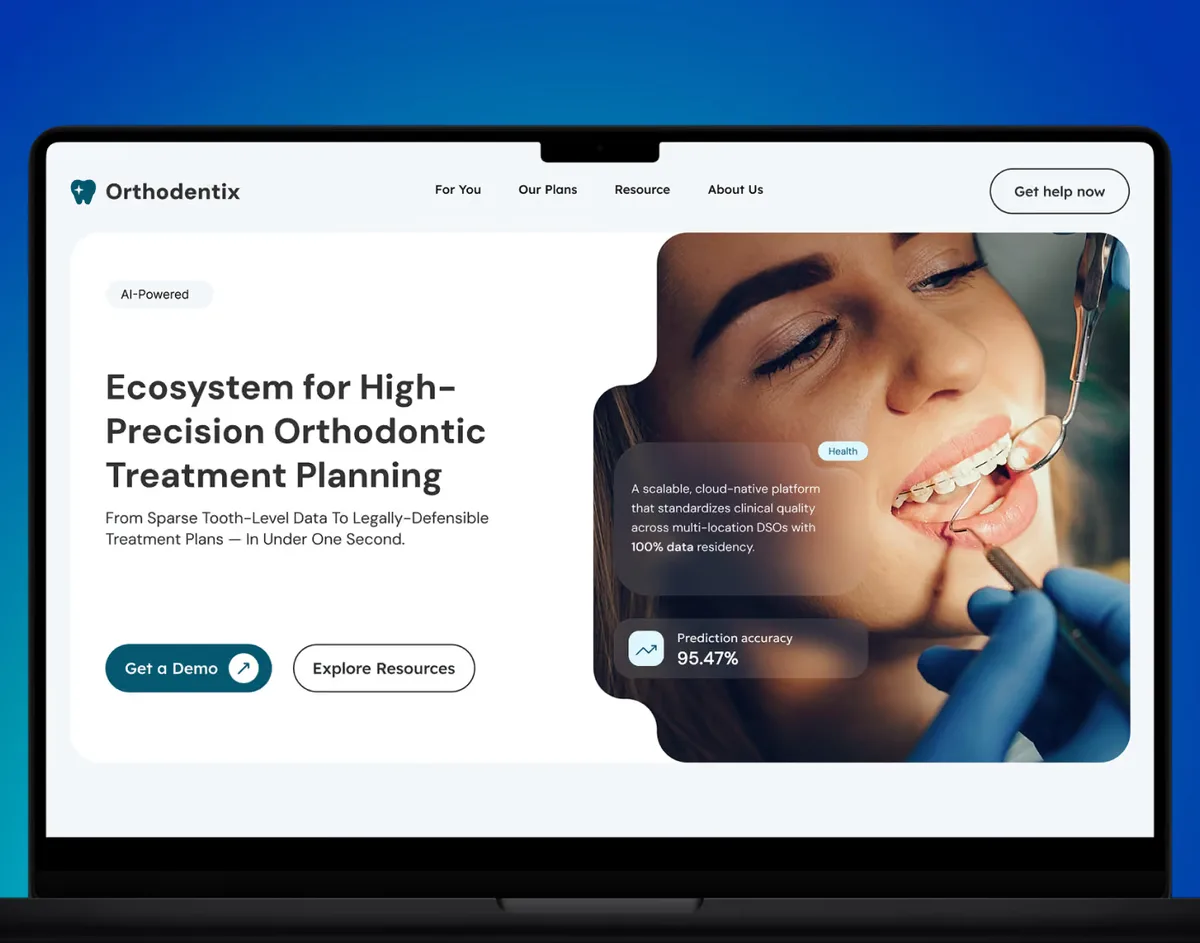Orthodentix treatment planning platform on a laptop