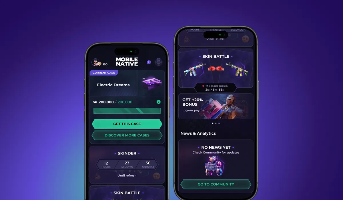 Gaming marketplace mobile companion app