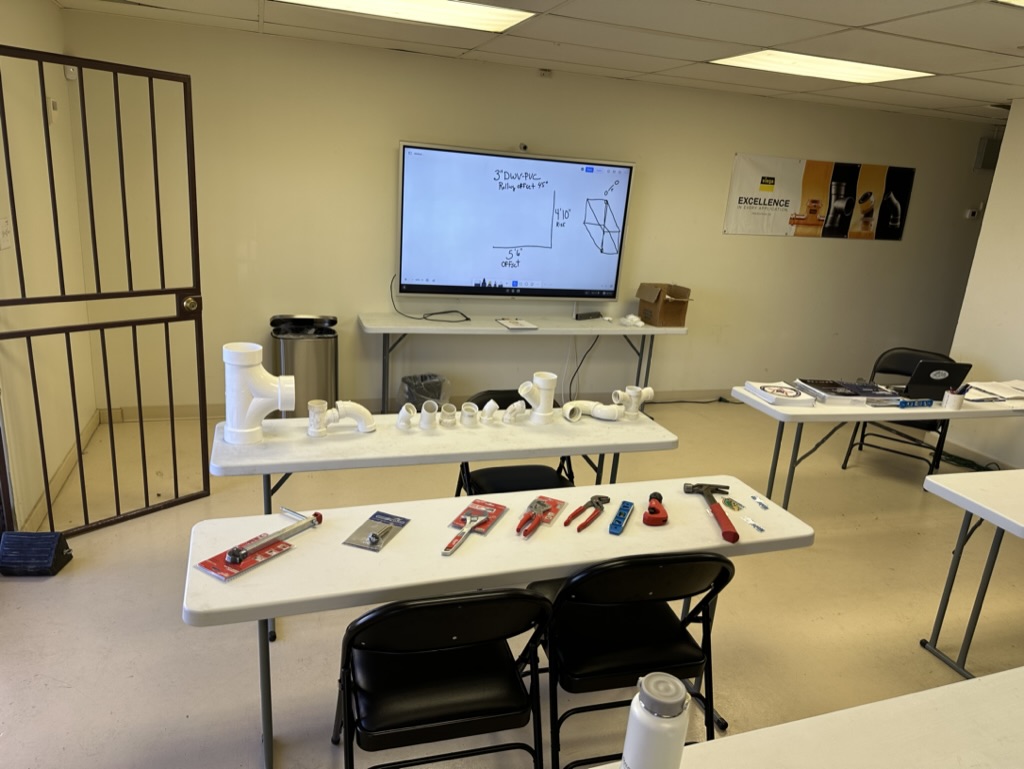 Classroom instruction with plumbing theory