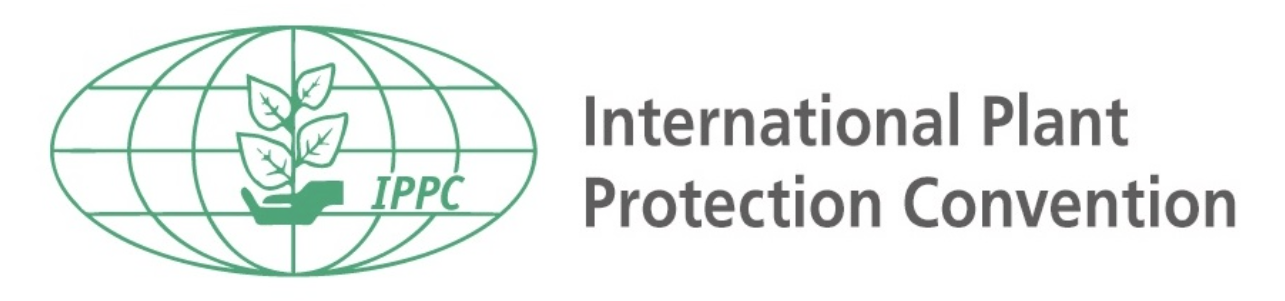 International Plant Protection Convention logo with green globe, hand, and plant with leaves.