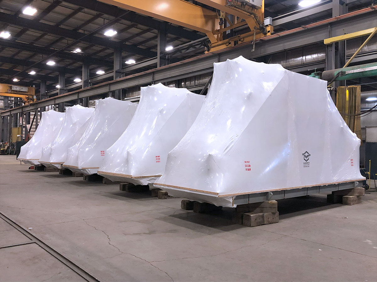 Industrial crating solutions for heavy equipment and machinery