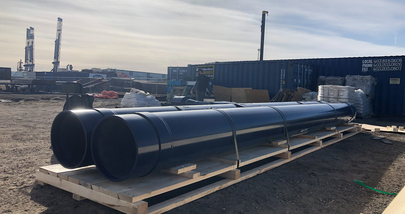On-site crating technician securing cargo at client location