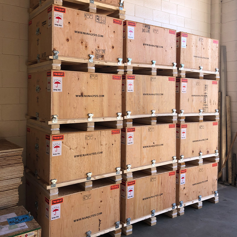 Standardized custom crate design used for repeat industrial export orders