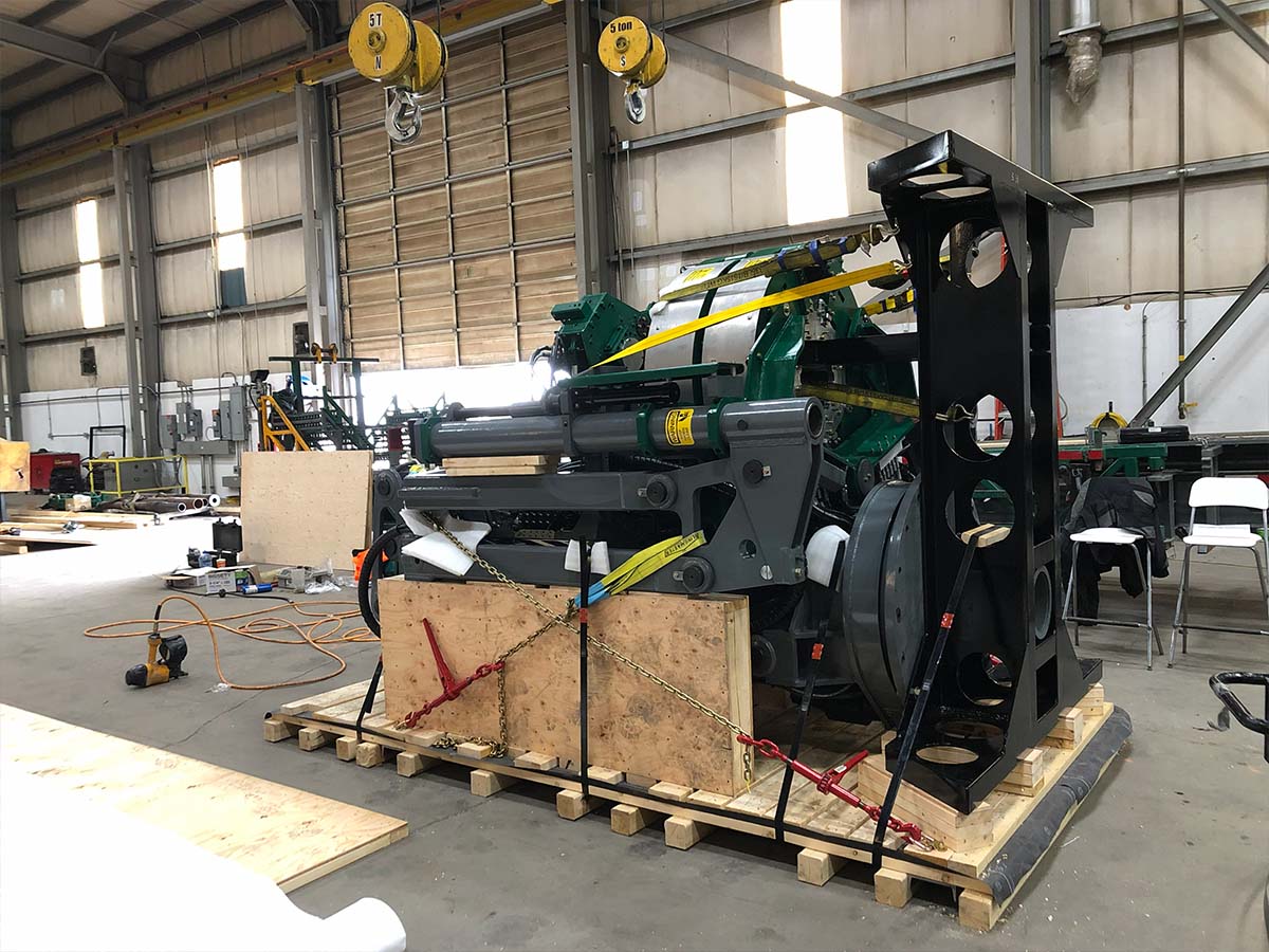 Heavy-duty export crate with steel banding for long-haul transport