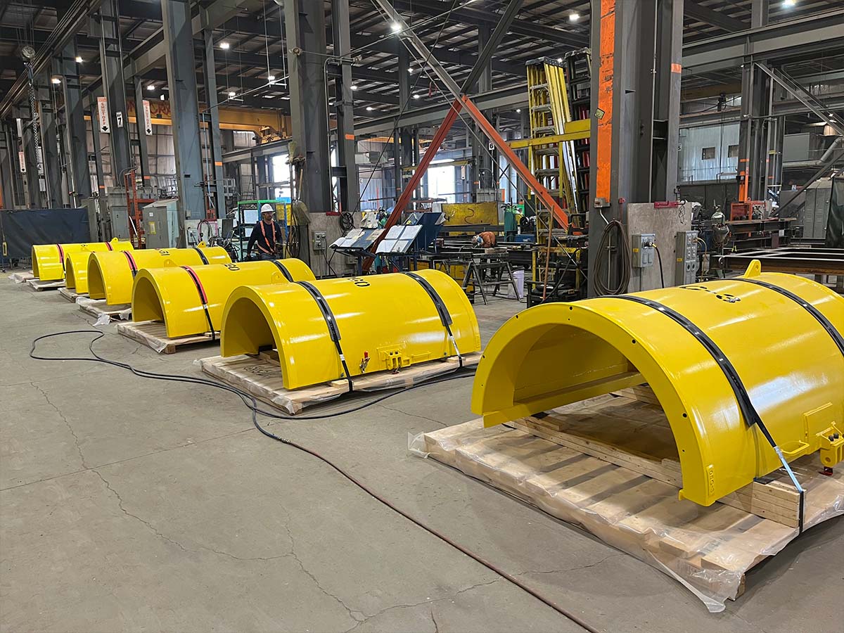VPCI rust inhibitor film applied to steel components for storage