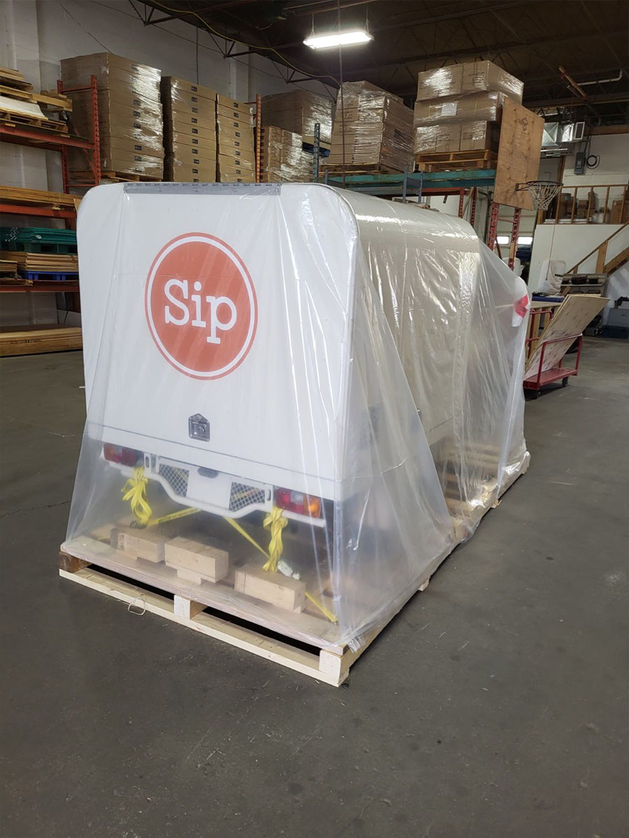 Corrosion protection packaging completed and ready for shipment