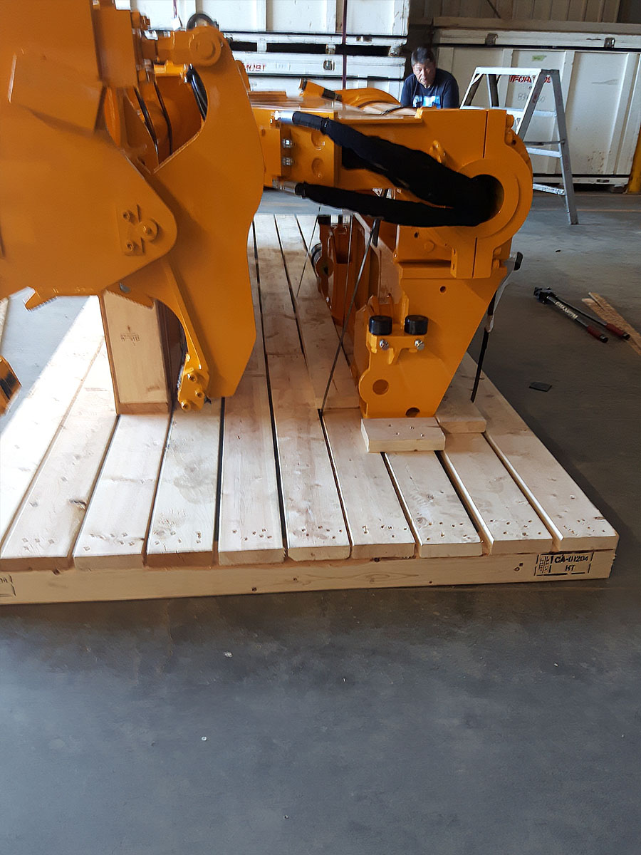 Light-duty skid for multiple control panels being shipped together