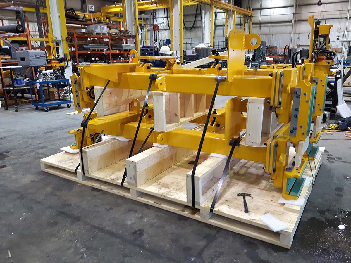 Industrial skid sized for sea container loading and export
