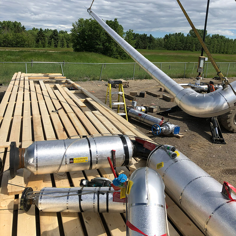 Heavy-duty industrial skid built for crane lifting and container transport