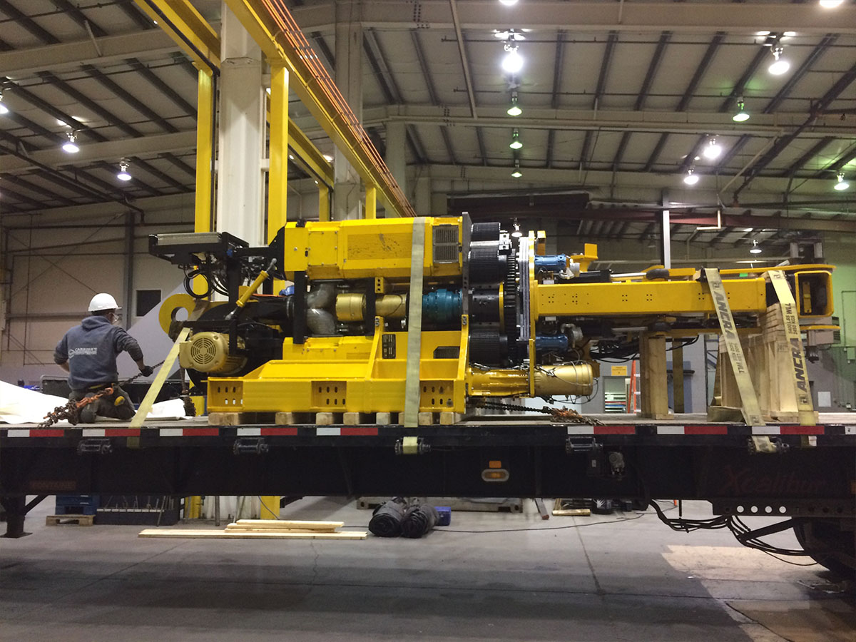 Heavy-duty stringer skid built for large industrial machinery