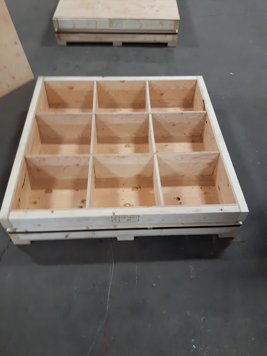 Specialty crate built for a product launch display system