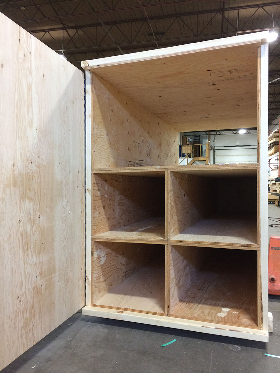 Steel-sheathed specialty crate for high-value promotional equipment