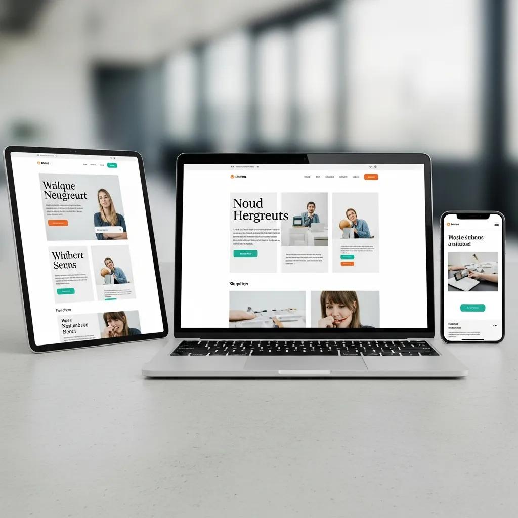 Various devices showcasing responsive web design, highlighting mobile-friendly development