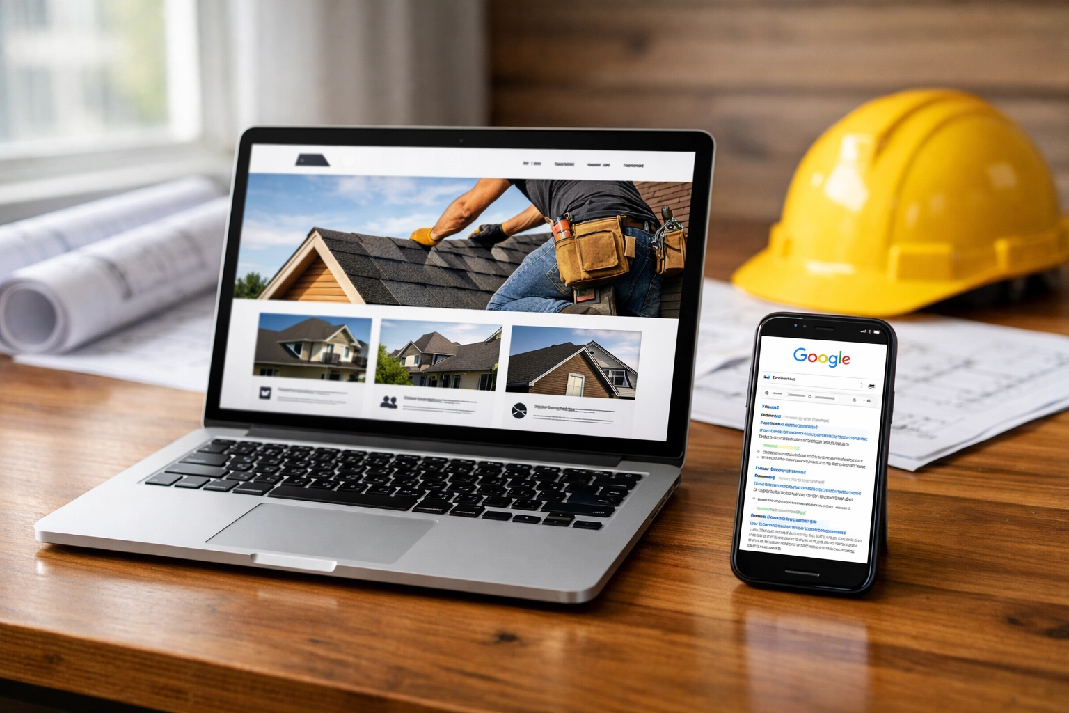 Roofing company website generating leads without paying for HomeAdvisor or Angi