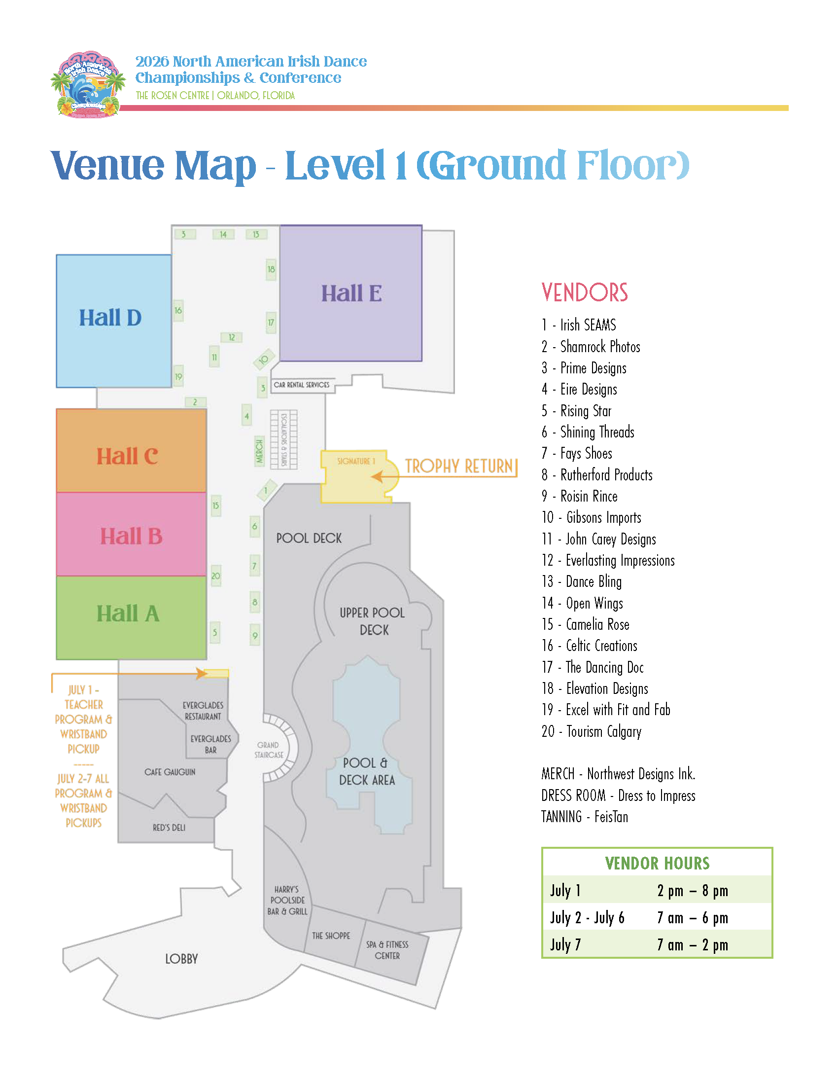 NAIDC 2026 vendor packages chart listing fees, locations, stands, ads, and visibility for general and hair vendors.