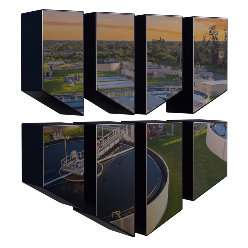 Damocles Shield containing image of water treatment plant