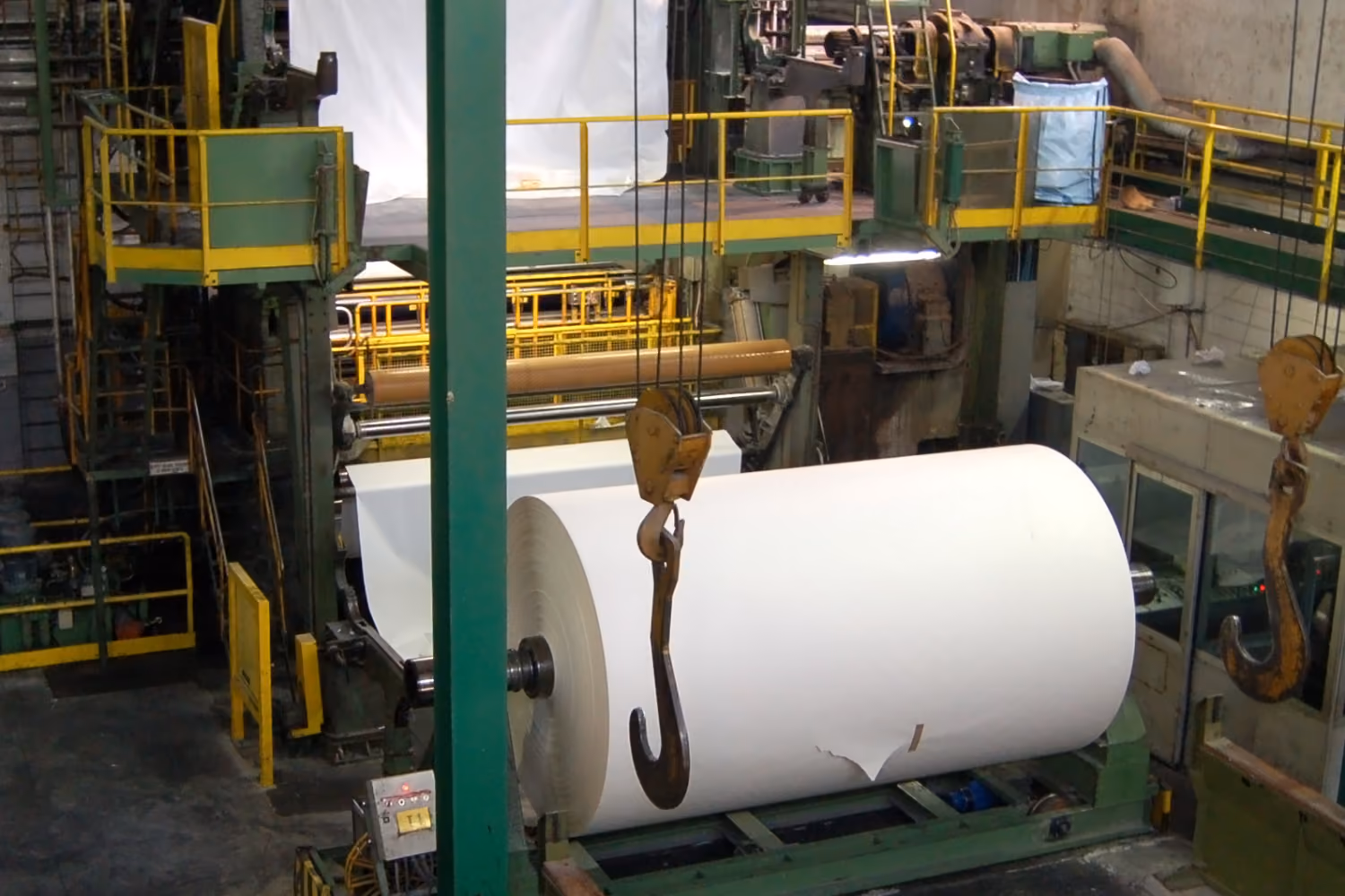 Paper manufacturing facility producing industrial paper products.