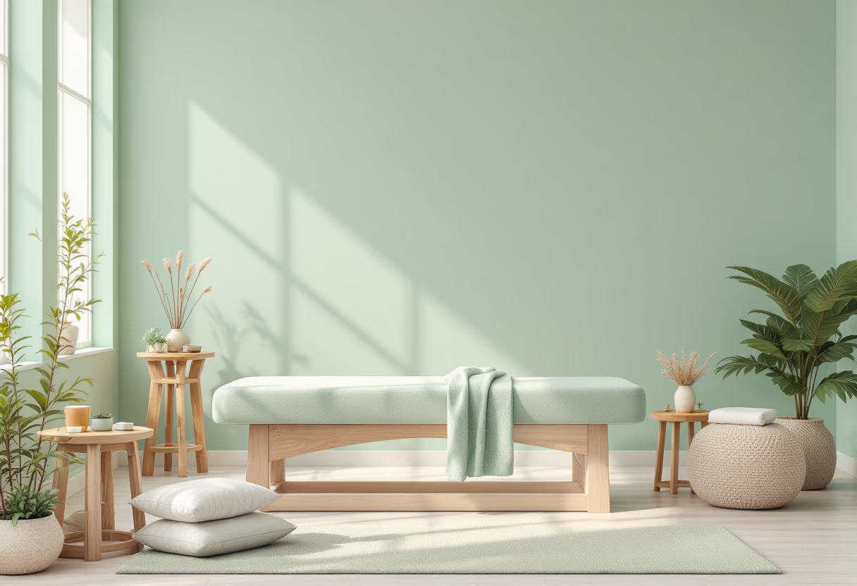 image of calming clinic atmosphere (for an acupuncturist)