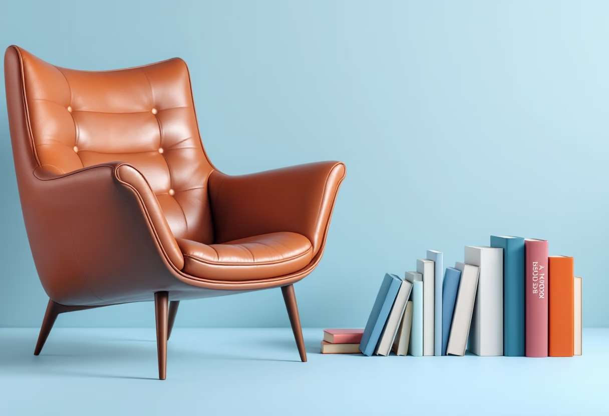 image of reading nook with books for an accountant & cpa firm