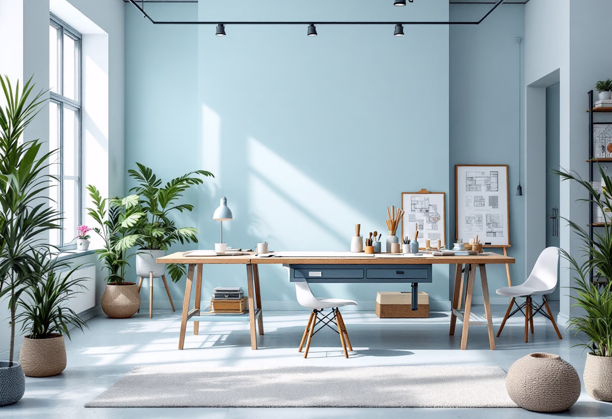 background image of office interior for an architect firm