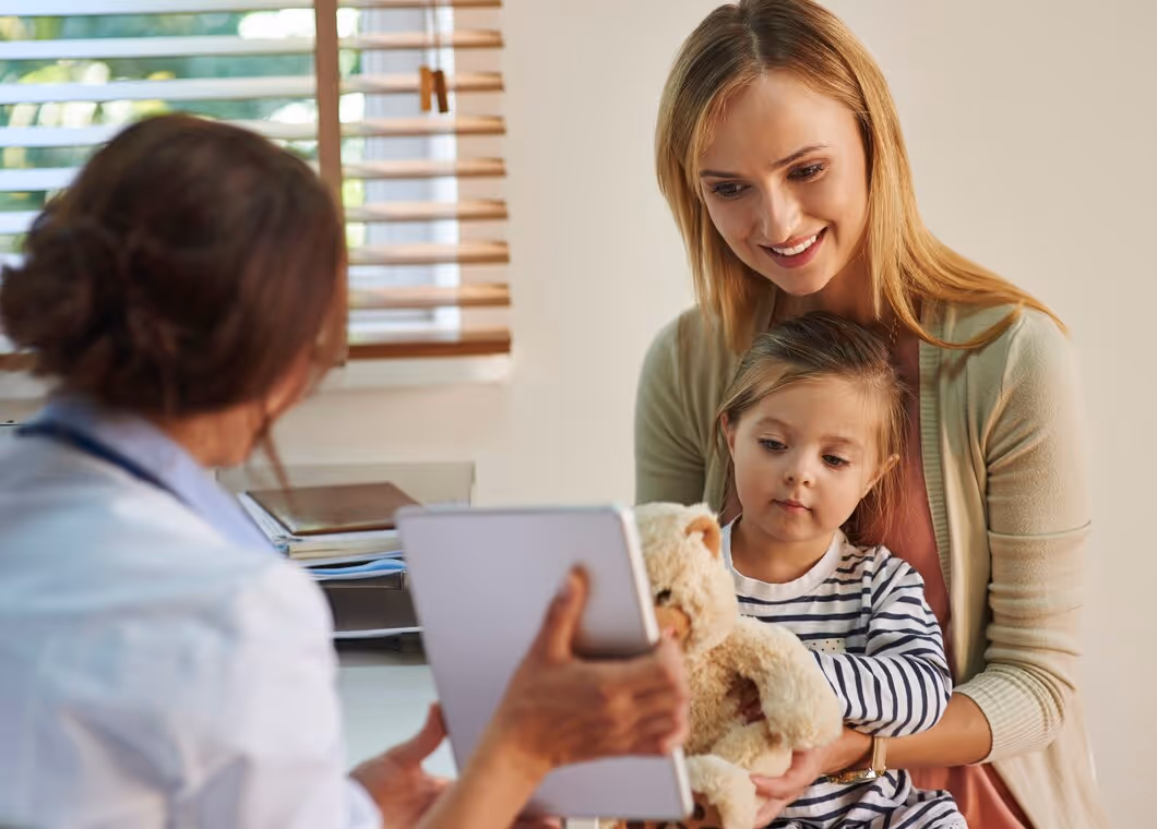 Doctor examining child - Data-guided assessment
