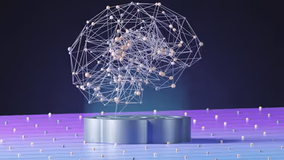 Brain neural connections representing cellular energy and neurological health