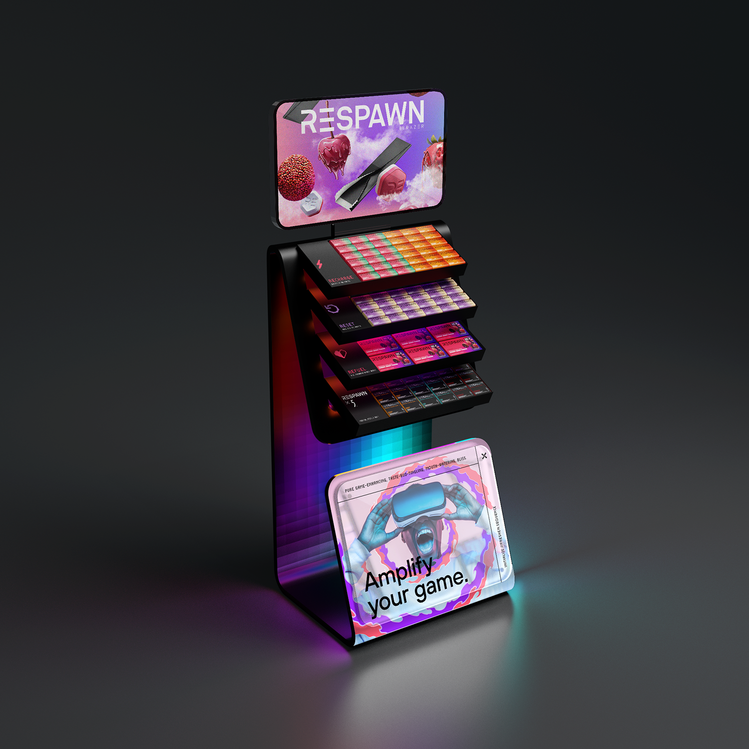 A product display concept rendering.