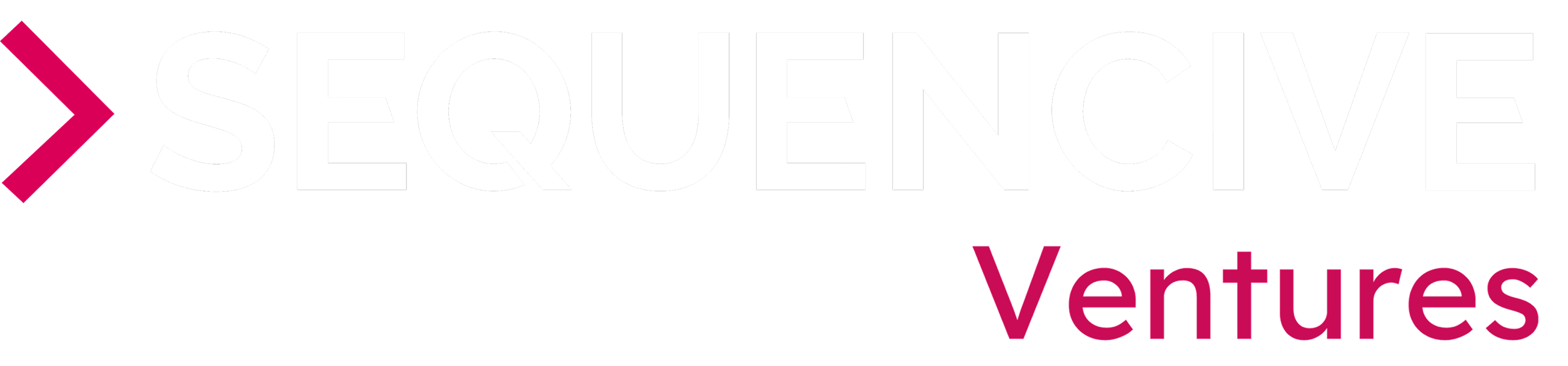 Sequential Ventures logo with a magenta arrow pointing right and the words 'SEQUENCIVE Ventures' in white and magenta.