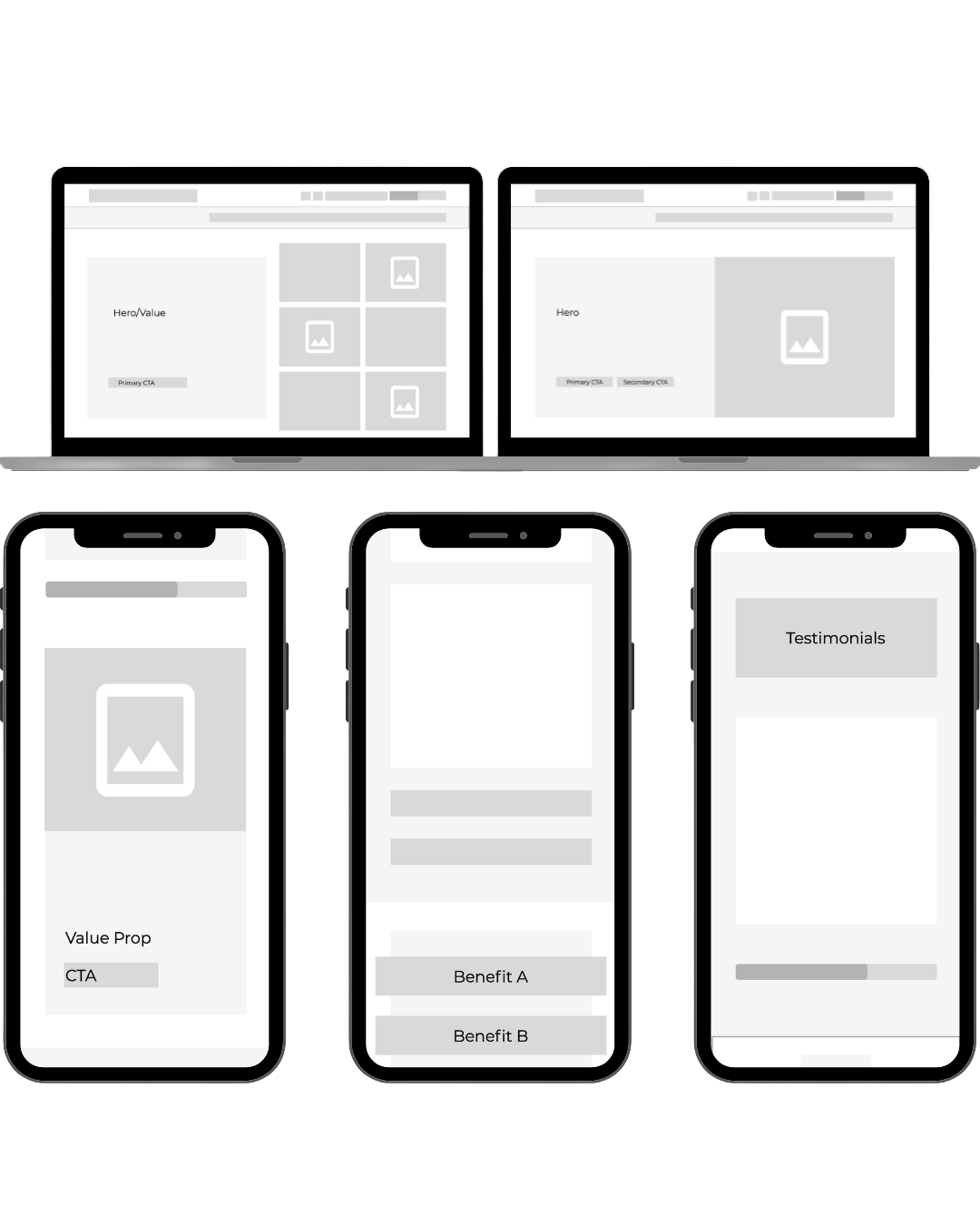 beyondMD wireframes