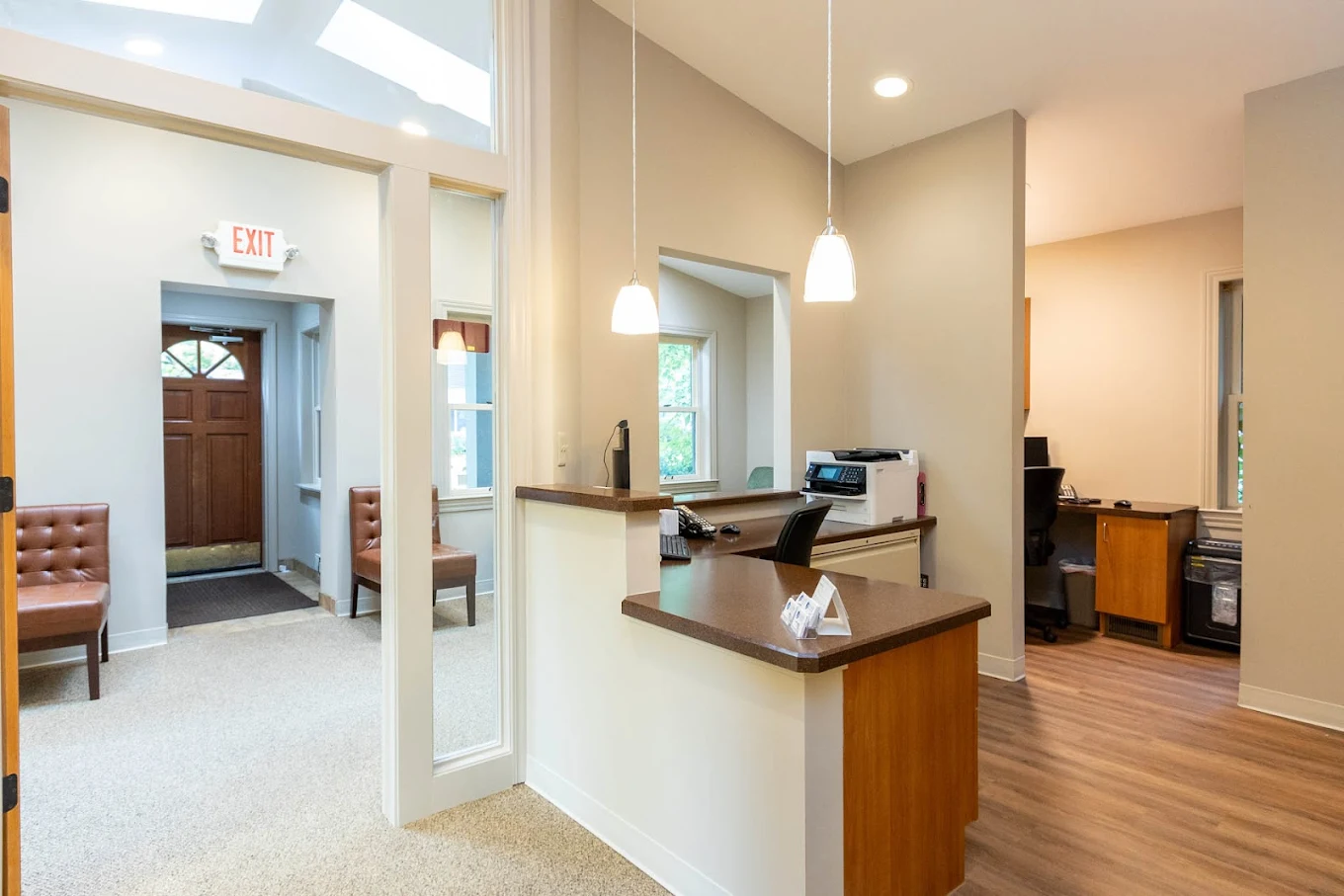 Clean interior hallway and check-in area at Gasior Family Dentistry