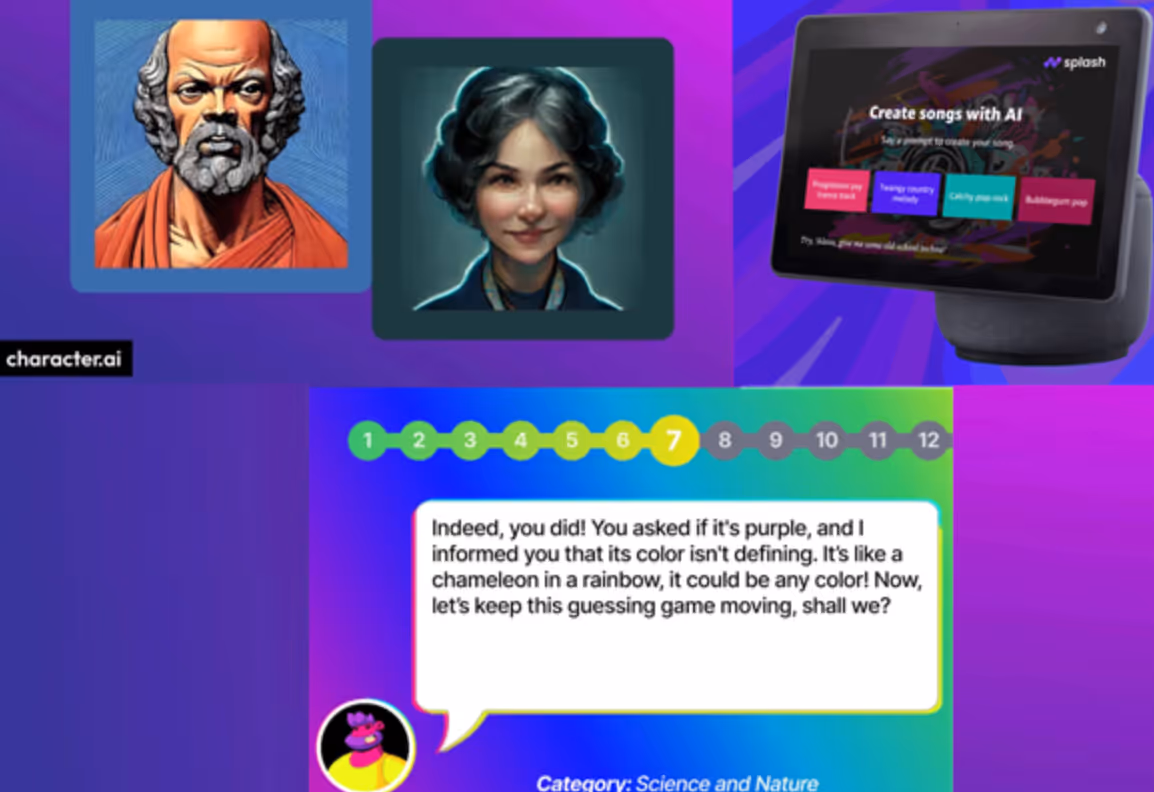 Amazon Alexa Showcases New Generative Al Experiences From Character.Al, Volley, and Splash