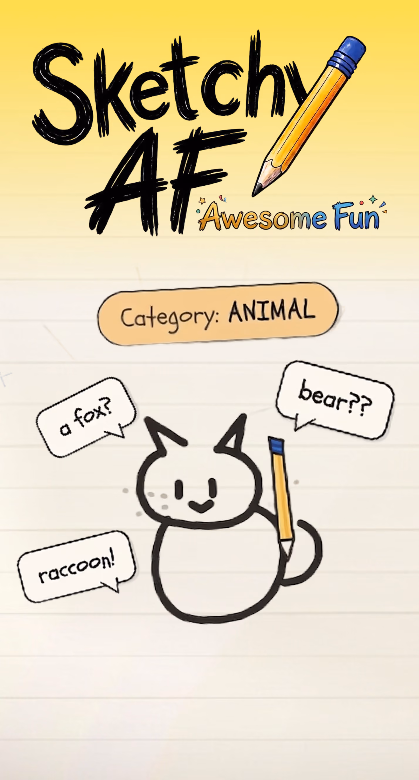 Shout your guesses before the mystery doodle is finished!