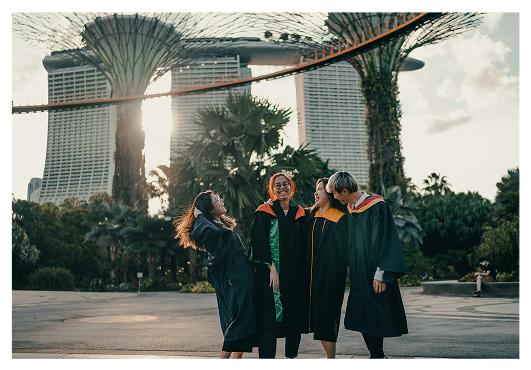 Students Graduating College Together