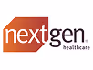 Nextgen Healthcare logo with stylized orange and red gradient background.