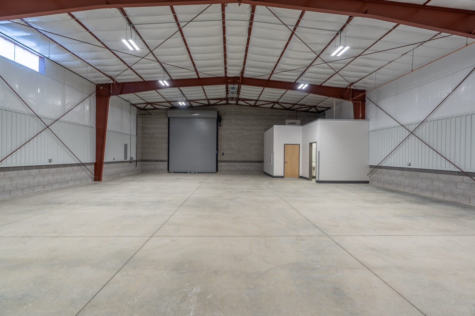 Open warehouse interior for car collection