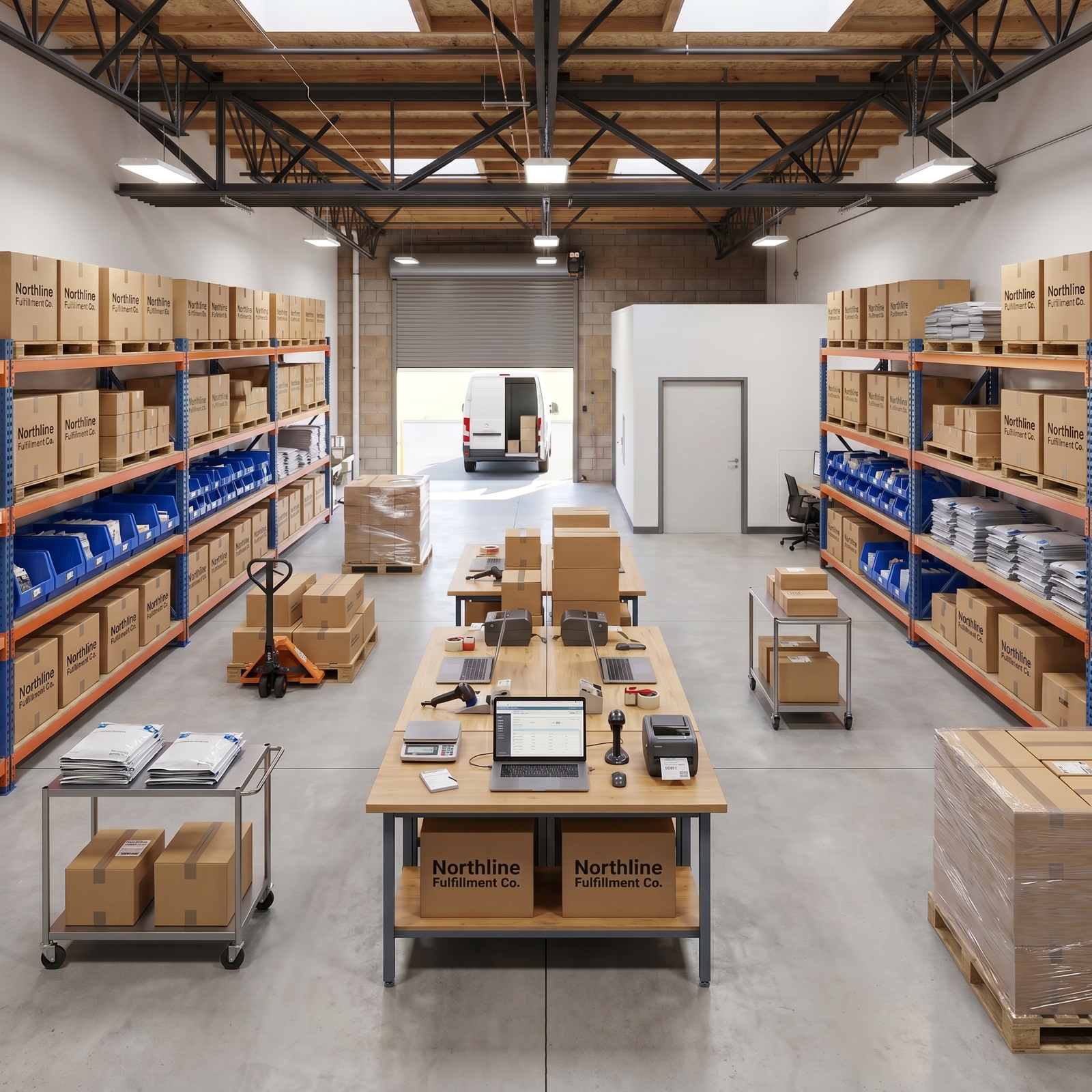 Light industrial fabrication bay