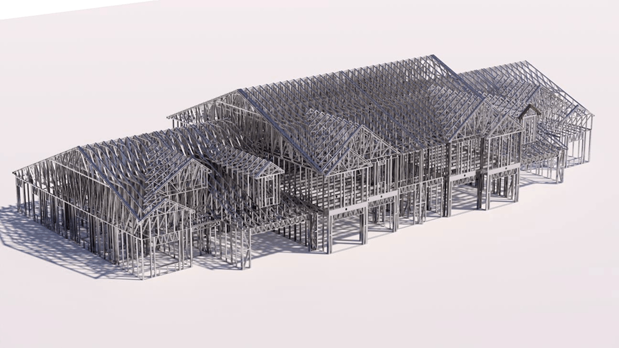 Modern kitchen with natural wood color theme